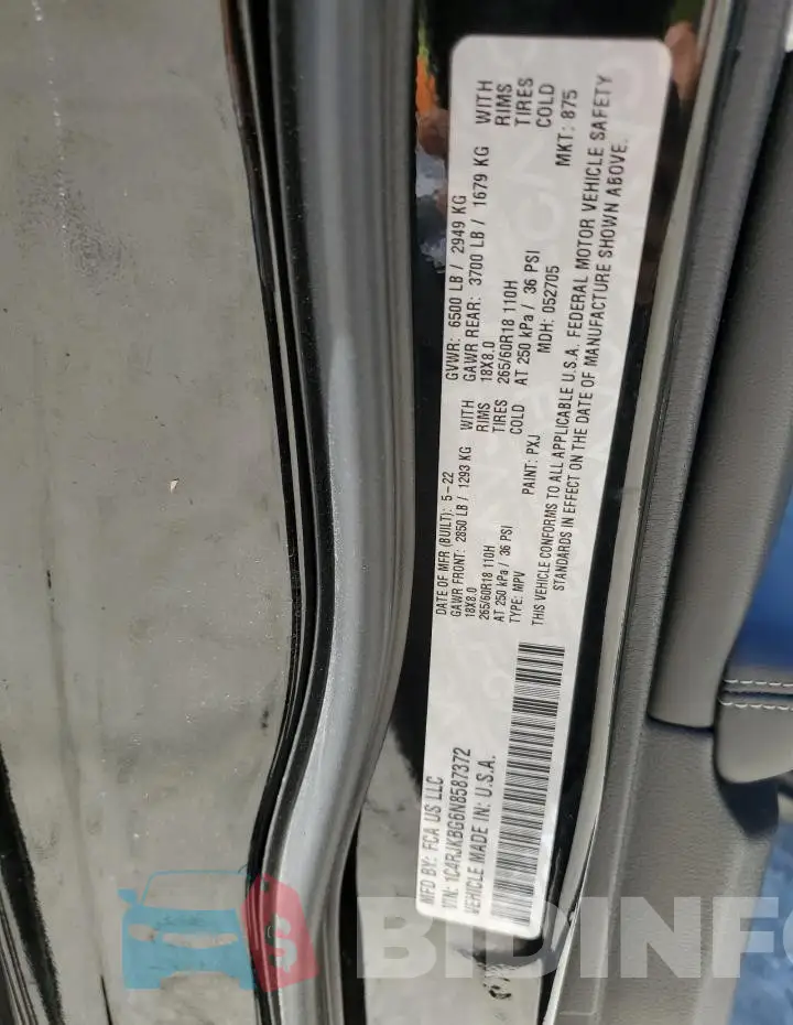 1C4RJKBG6N8587372 Photo# 13