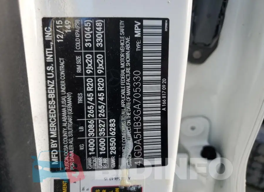 4JGDA5HB3GA705330 Photo# 14