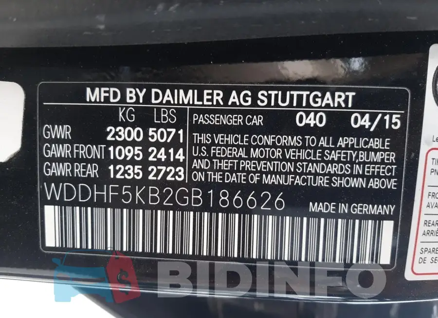 WDDHF5KB2GB186626 Photo# 12