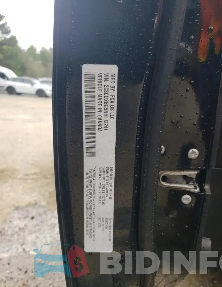 2C3CDXBG5NH112241 Photo# 12