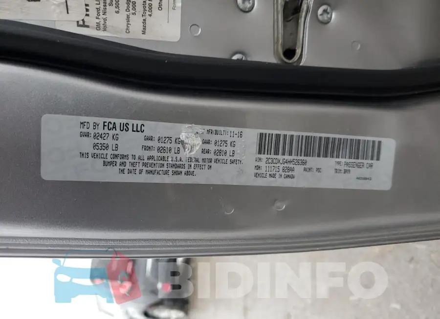 2C3CDXJG4HH526360 Photo# 12