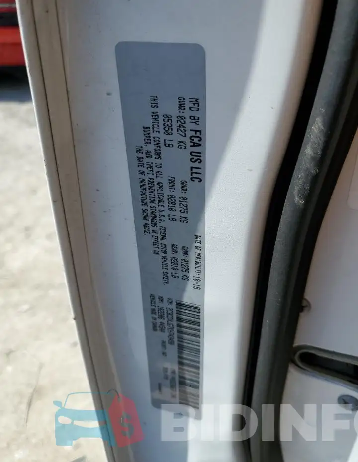 2C3CDXJG7KH743490 Photo# 12