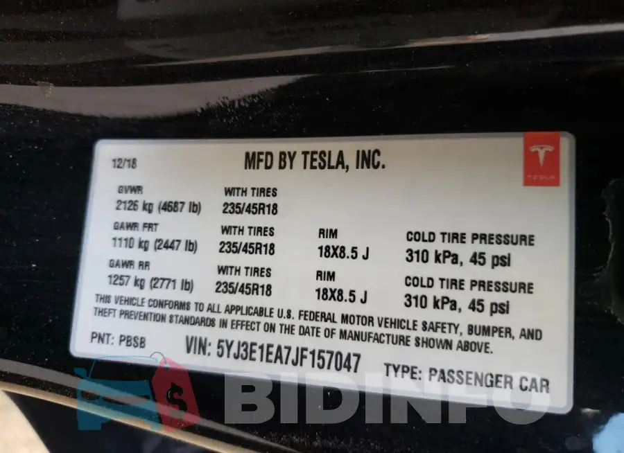 5YJ3E1EA7JF157047 Photo# 12