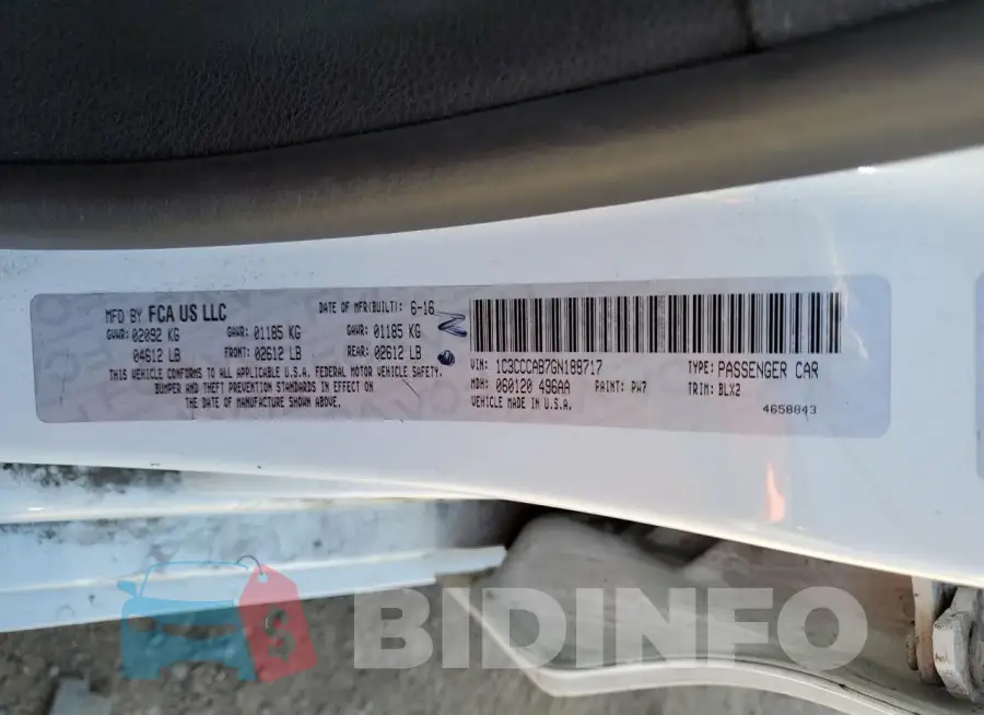 1C3CCCAB7GN188717 Photo# 13