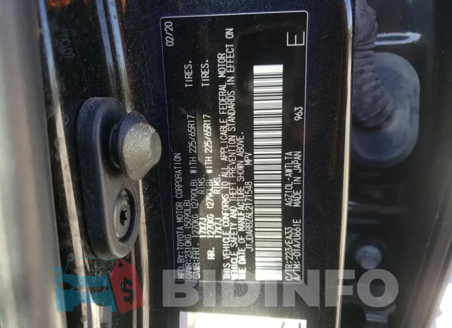 JTJDARBZ6L2171548 Photo# 14