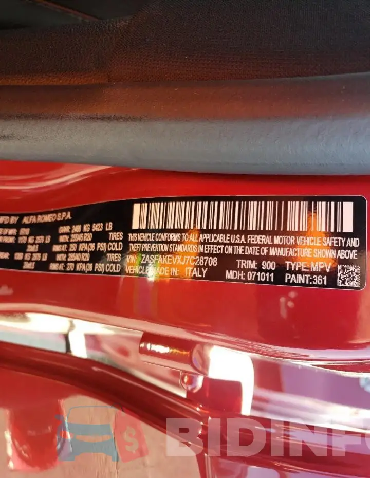 ZASFAKEVXJ7C28708 Photo# 13