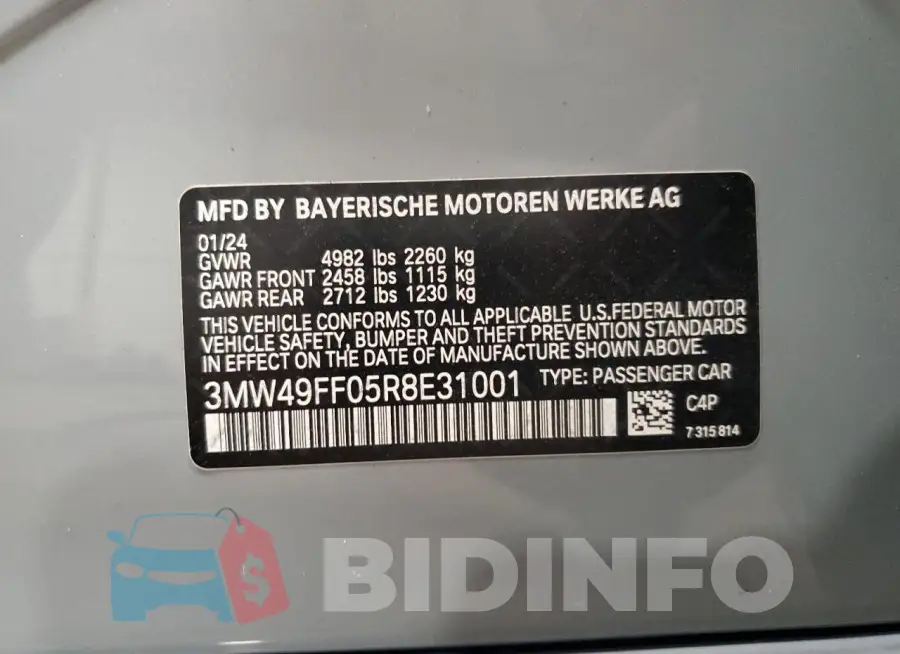 3MW49FF05R8E31001 Photo# 12