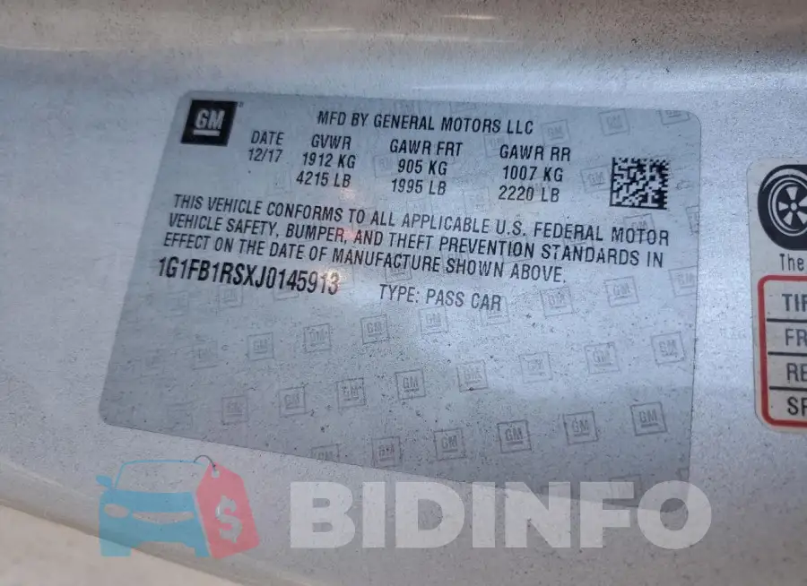 1G1FB1RSXJ0145913 Photo# 13