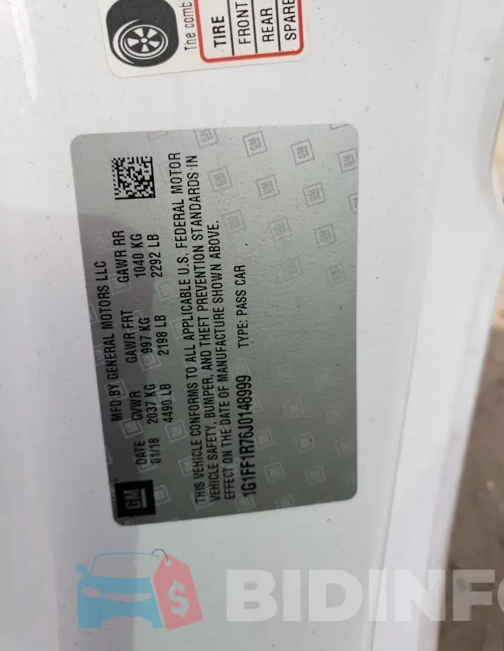 1G1FF1R76J0148999 Photo# 13