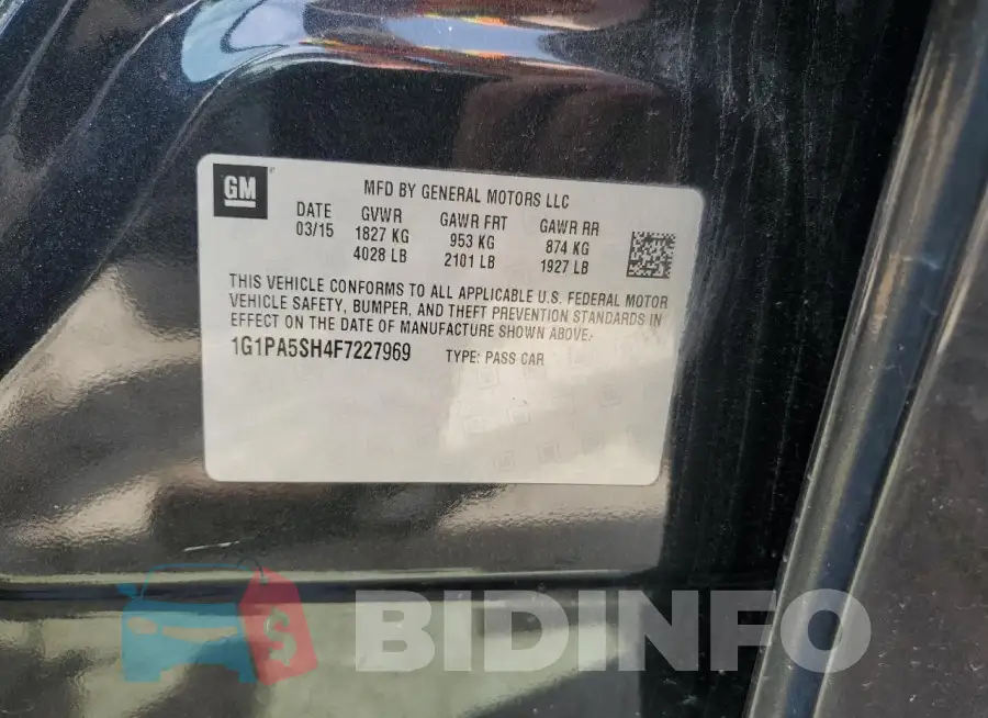 1G1PA5SH4F7227969 Photo# 13