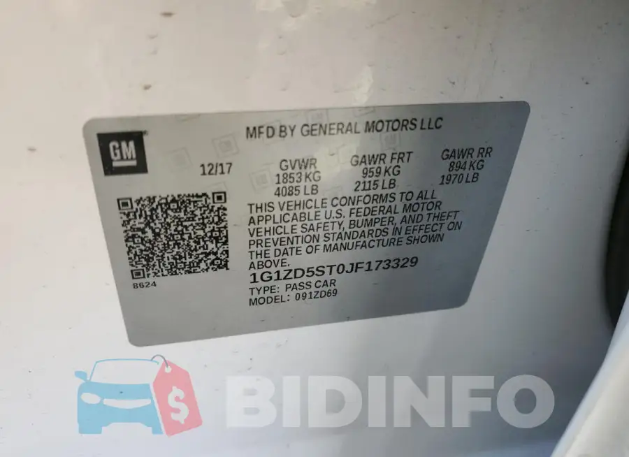 1G1ZD5ST0JF173329 Photo# 12