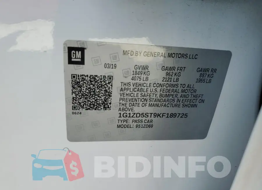 1G1ZD5ST9KF189725 Photo# 12