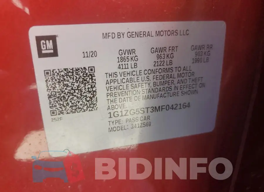 1G1ZG5ST3MF042164 Photo# 13