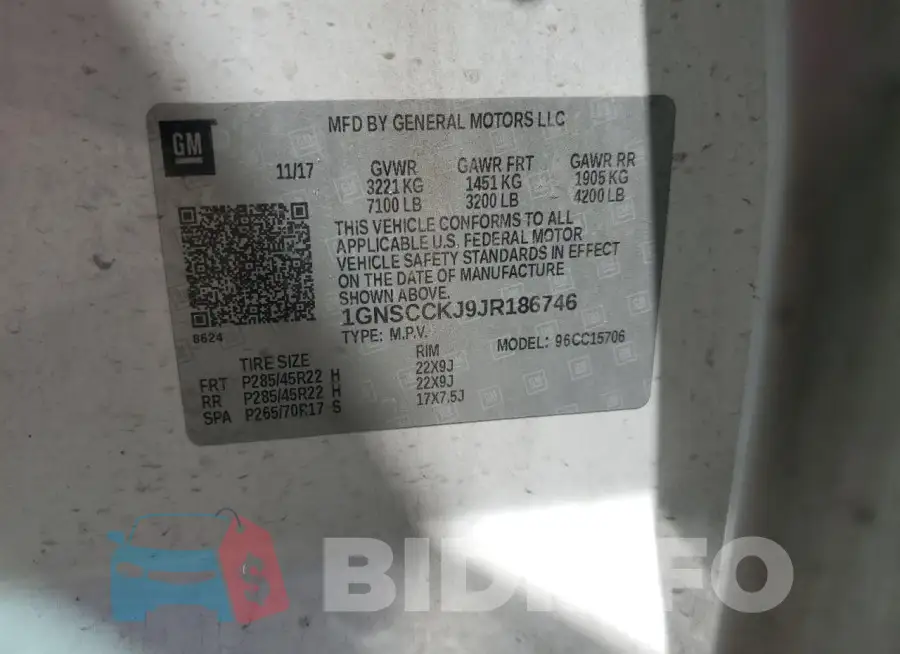 1GNSCCKJ9JR186746 Photo# 12