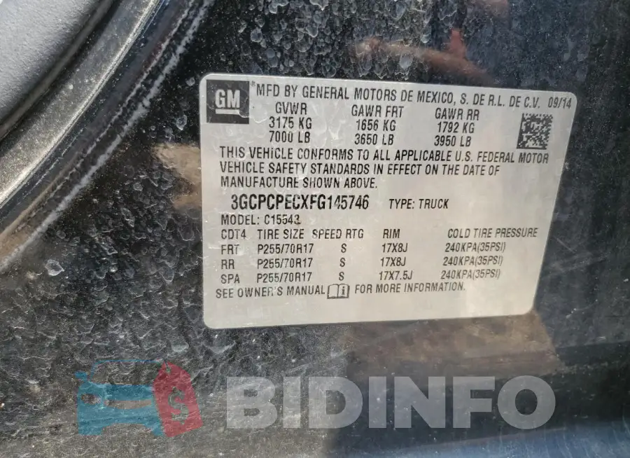 3GCPCPECXFG145746 Photo# 12