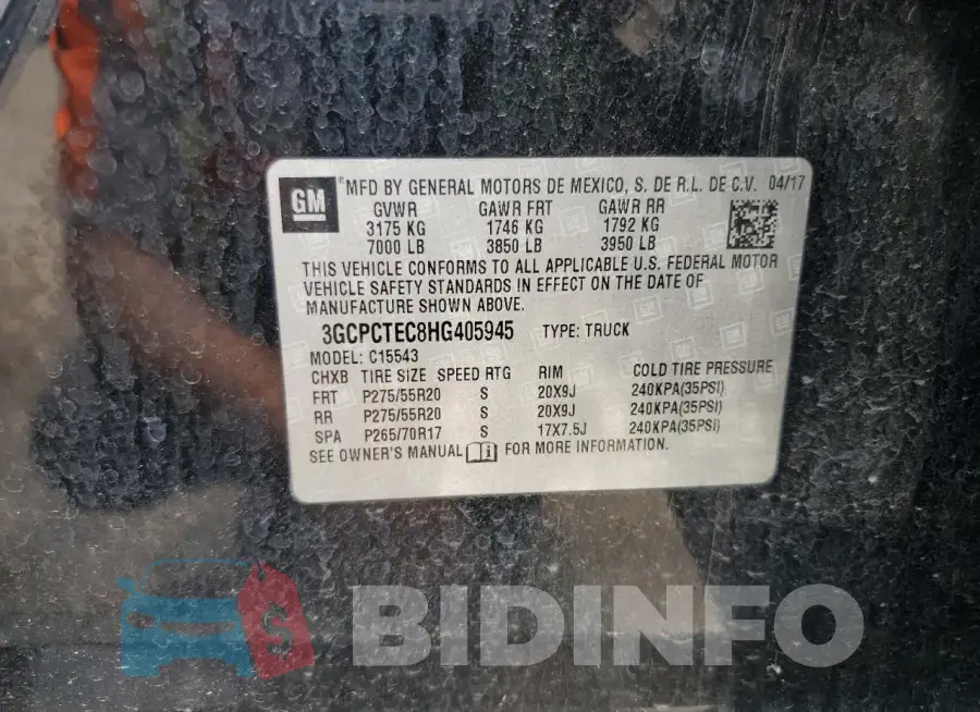 3GCPCTEC8HG405945 Photo# 12
