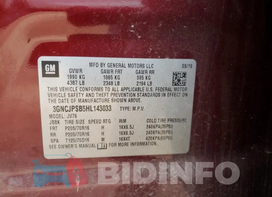 3GNCJPSB5HL143033 Photo# 12