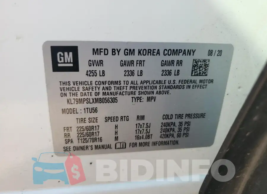 KL79MPSLXMB056305 Photo# 12