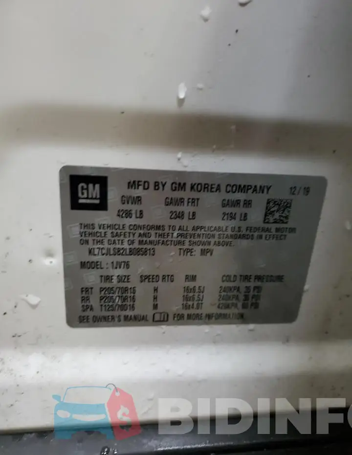 KL7CJLSB2LB085813 Photo# 14