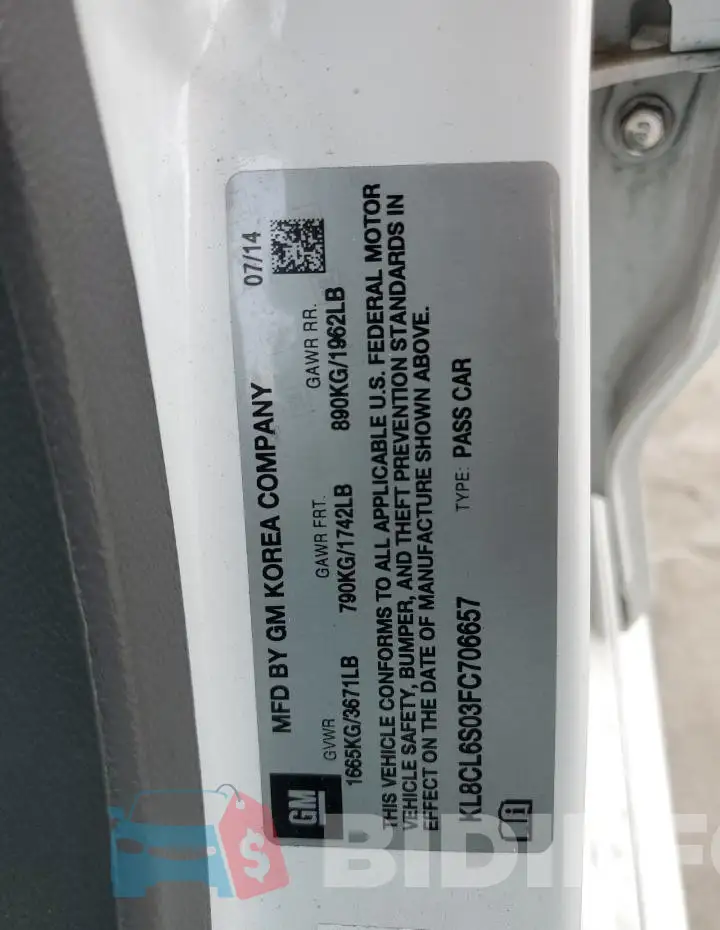 KL8CL6S03FC706657 Photo# 12