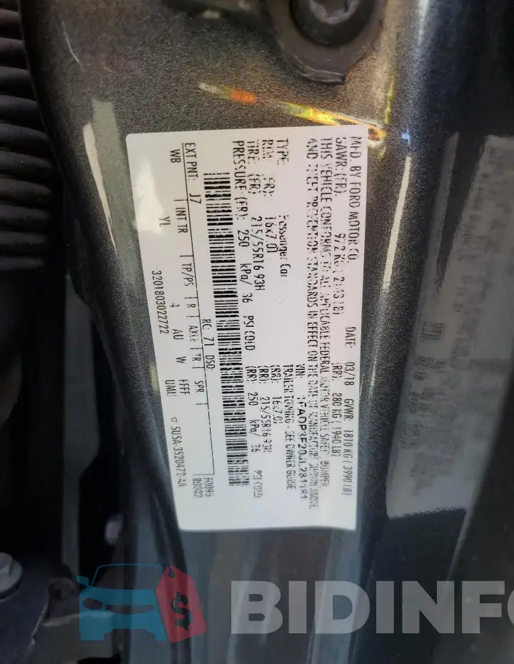 1FADP3F20JL281181 Photo# 12