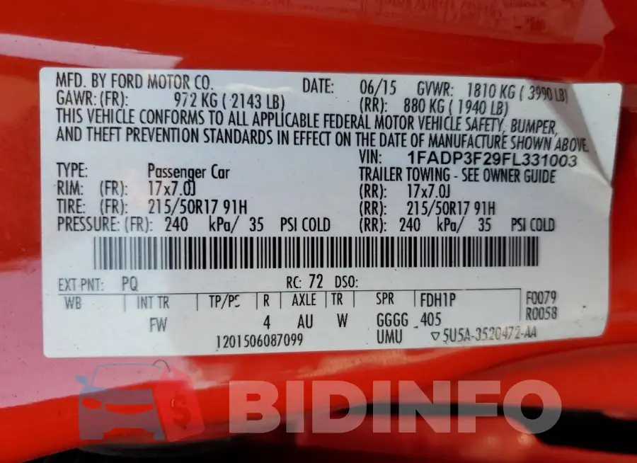1FADP3F29FL331003 Photo# 12