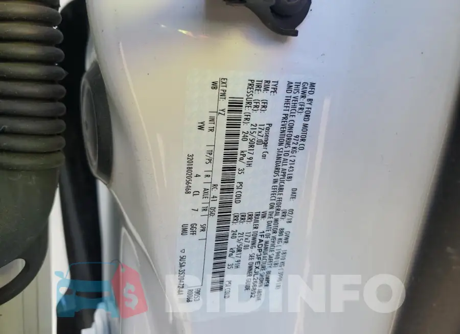 1FADP3FEXJL266892 Photo# 12