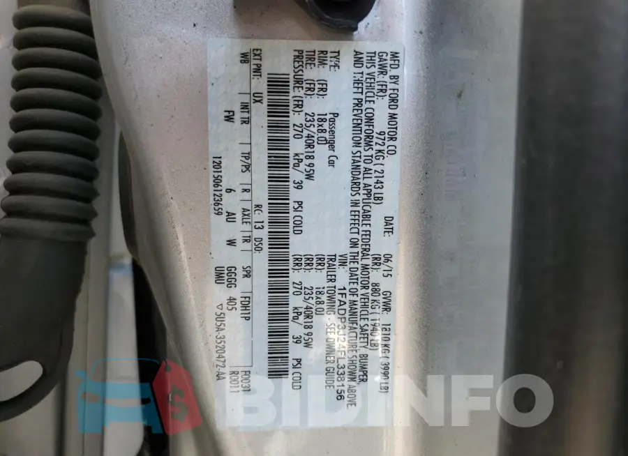 1FADP3J24FL338156 Photo# 12