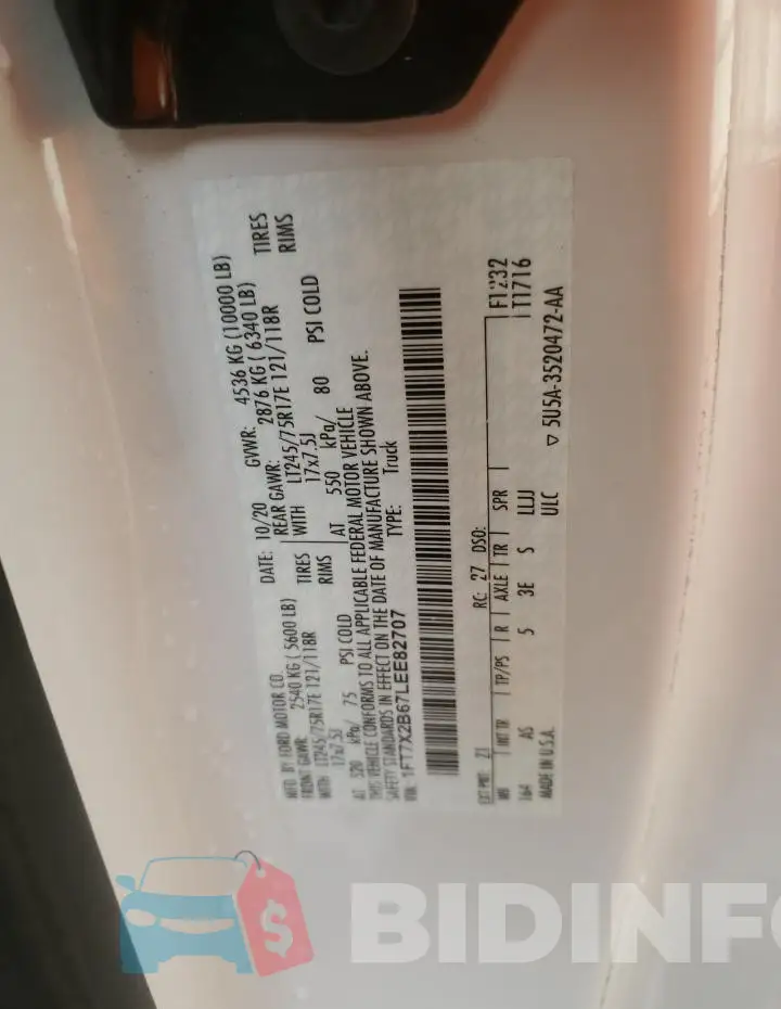 1FT7X2B67LEE82707 Photo# 12