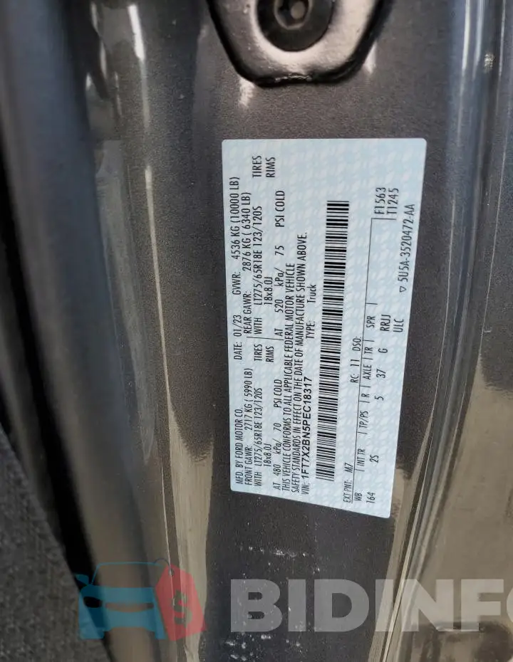 1FT7X2BN5PEC18317 Photo# 12