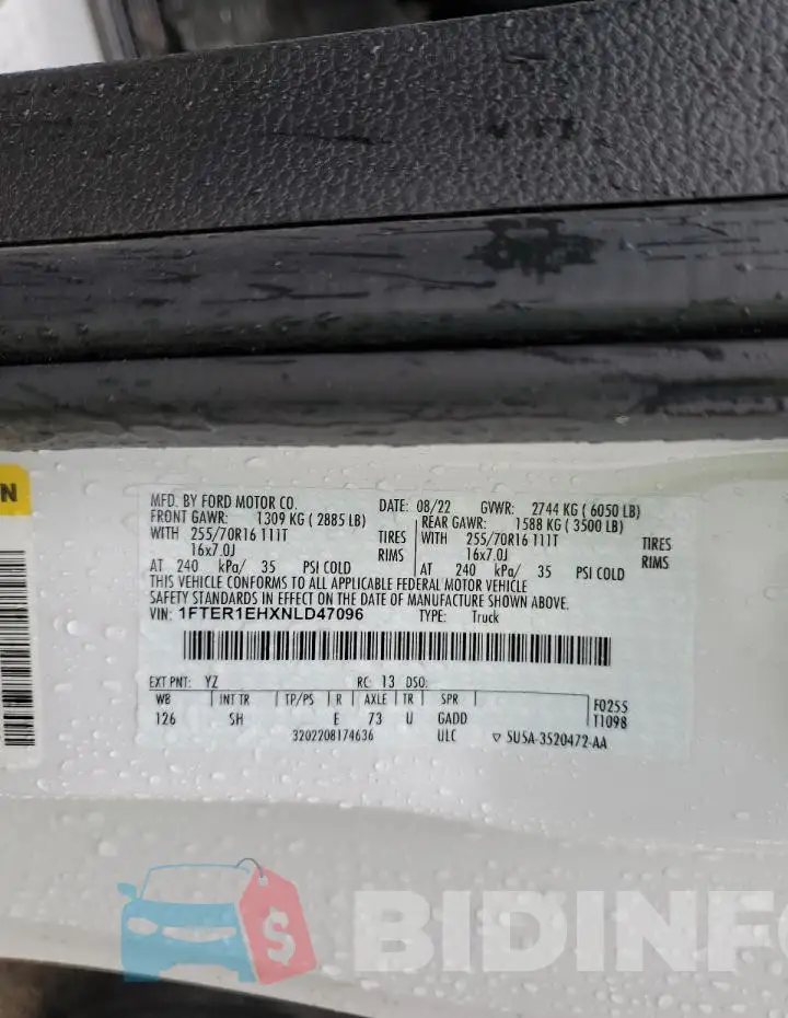 1FTER1EHXNLD47096 Photo# 12