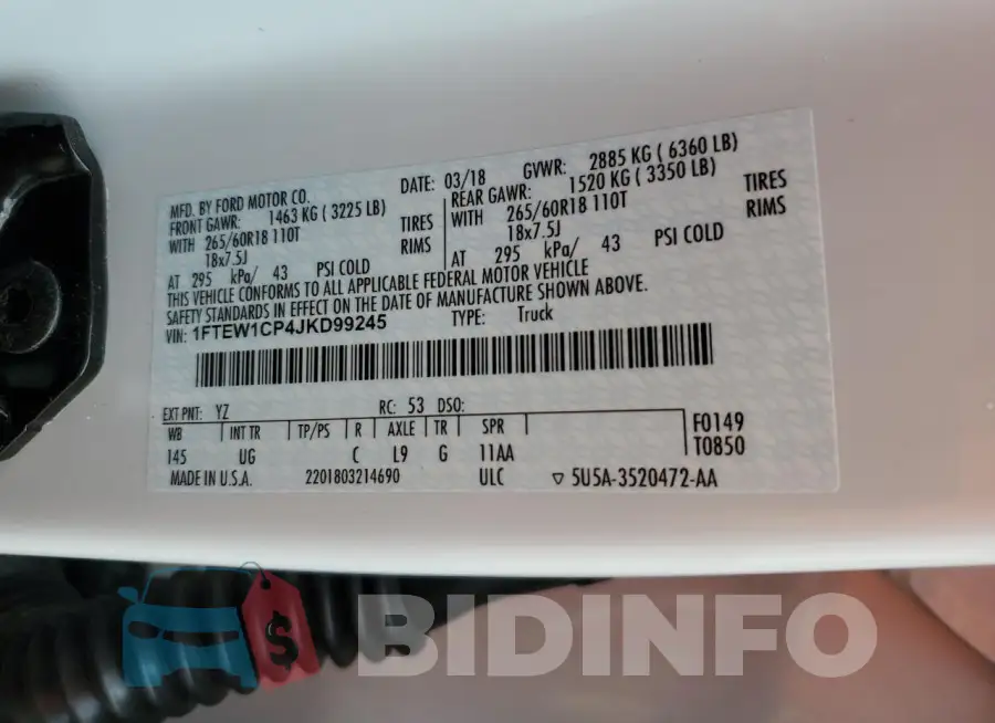 1FTEW1CP4JKD99245 Photo# 12