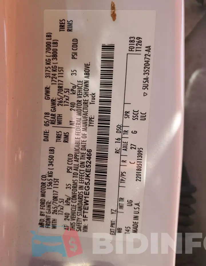 1FTEW1EG5JKE52466 Photo# 12
