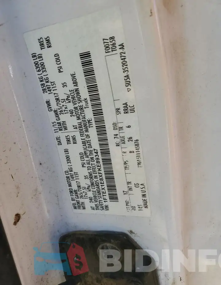 1FTEX1E8XFKE89347 Photo# 12