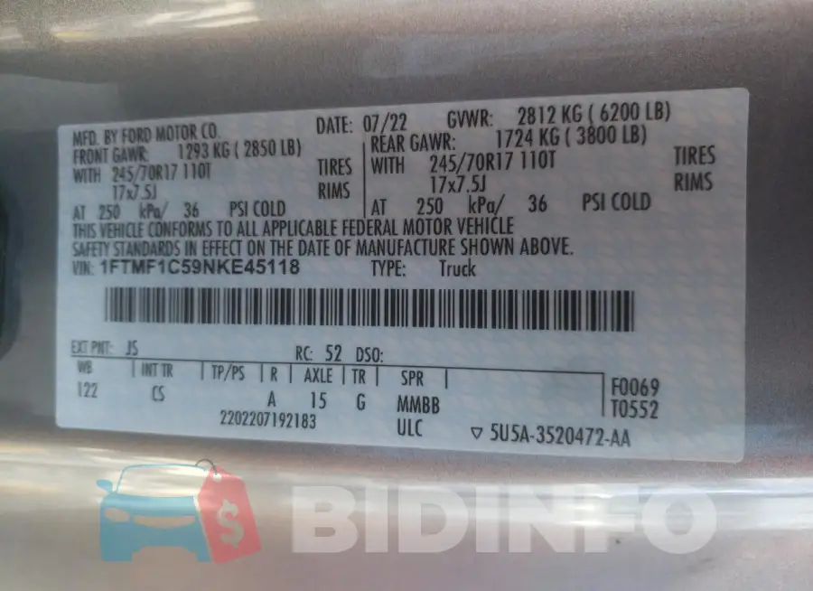 1FTMF1C59NKE45118 Photo# 12