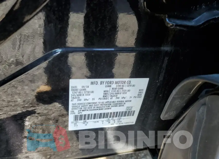 2FMPK3G95KBB14085 Photo# 13