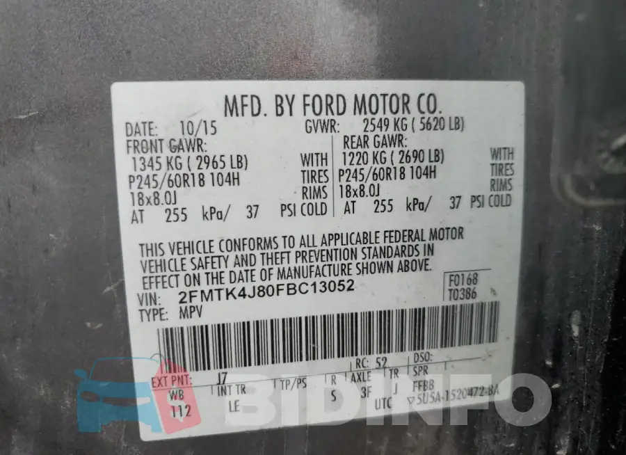 2FMTK4J80FBC13052 Photo# 13