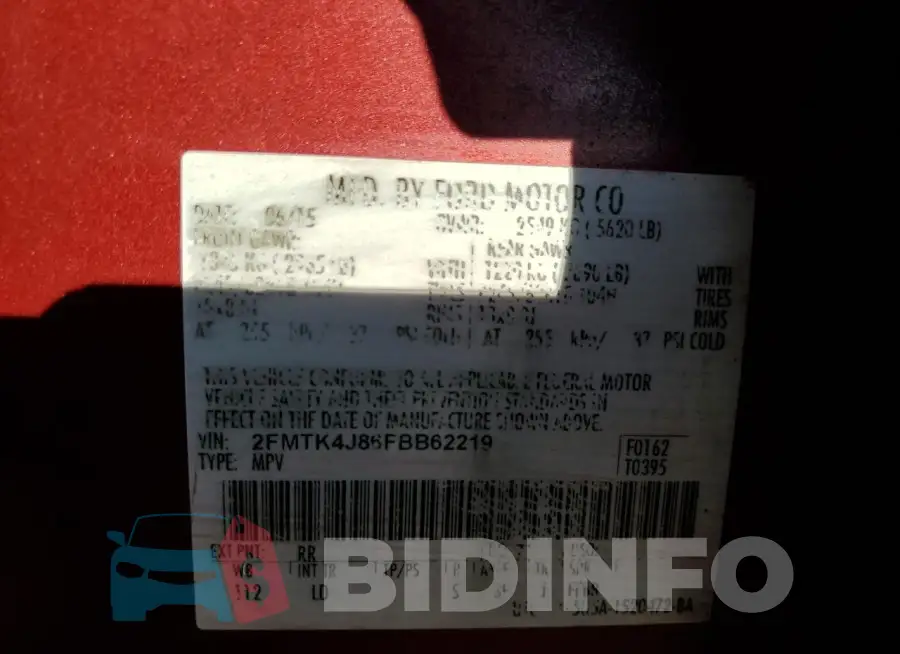 2FMTK4J86FBB62219 Photo# 14
