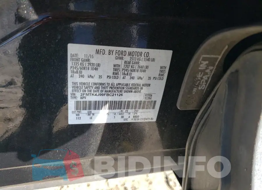 2FMTK4J99FBC21126 Photo# 13