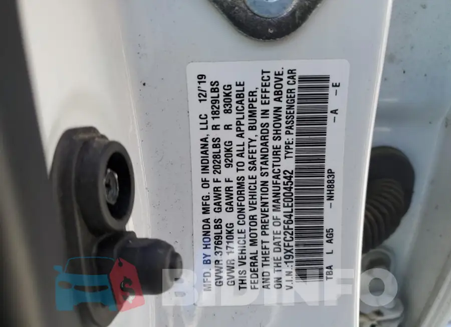 19XFC2F64LE004542 Photo# 13