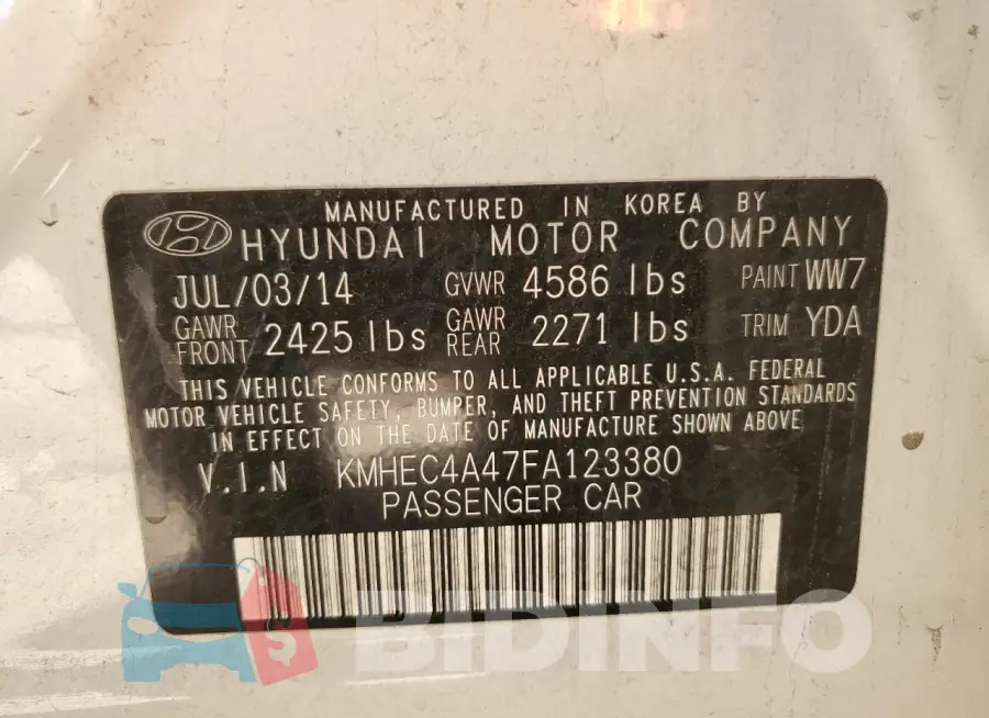KMHEC4A47FA123380 Photo# 12