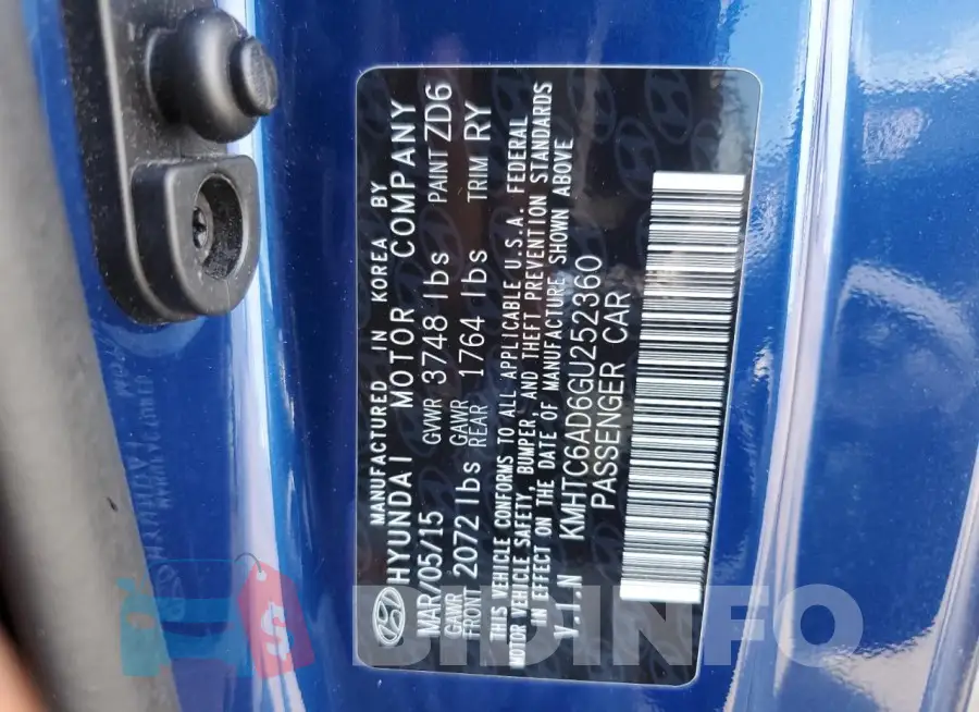 KMHTC6AD6GU252360 Photo# 12