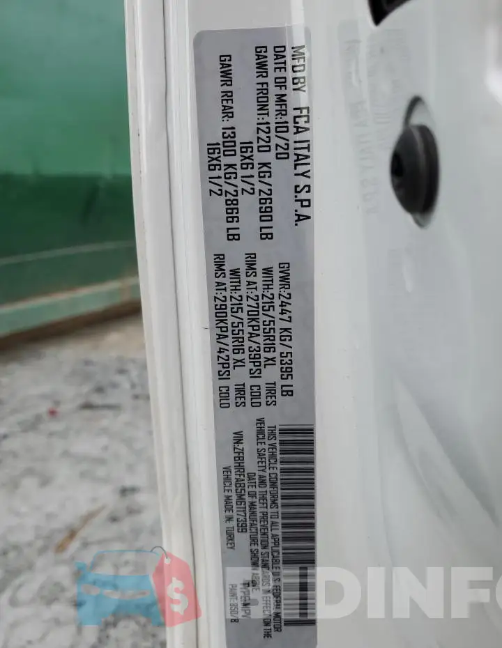 ZFBHRFAB5M6T17399 Photo# 13
