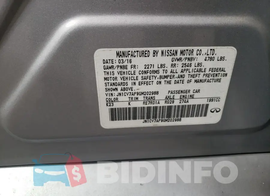 JN1CV7AP9GM202988 Photo# 12