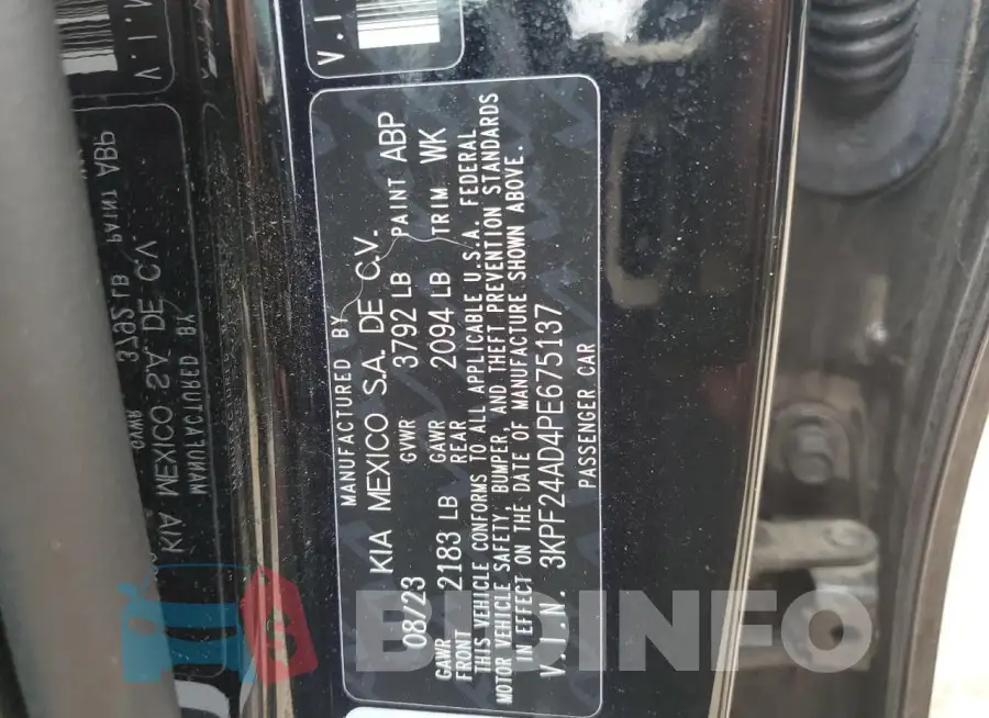 3KPF24AD4PE675137 Photo# 13