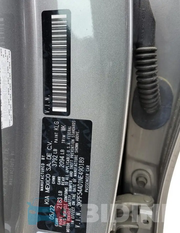 3KPF54AD1NE490189 Photo# 12
