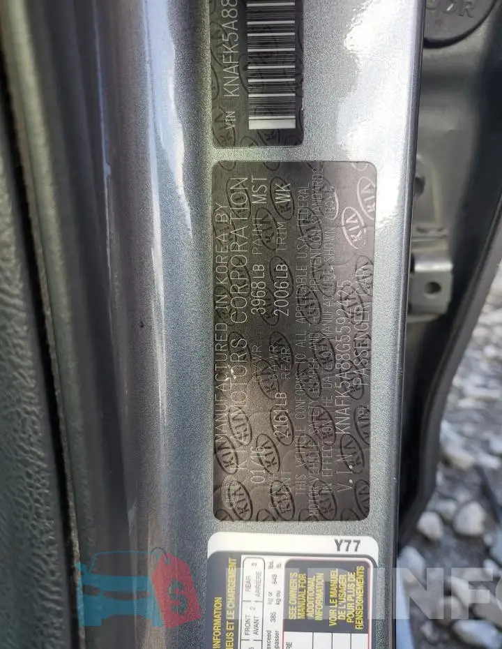 KNAFK5A88G5592425 Photo# 12