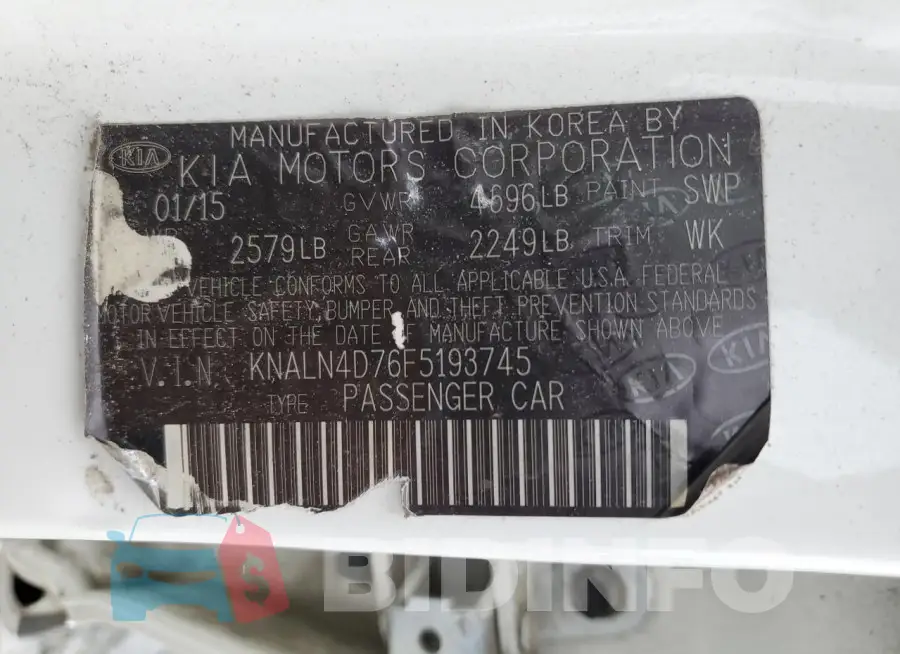 KNALN4D76F5193745 Photo# 12