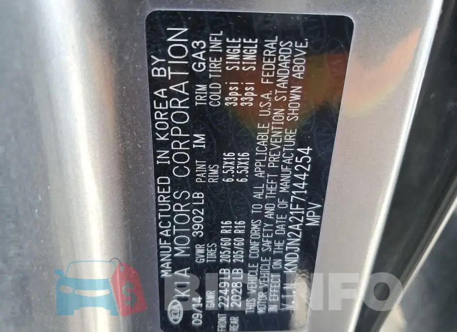 KNDJN2A21F7144254 Photo# 12
