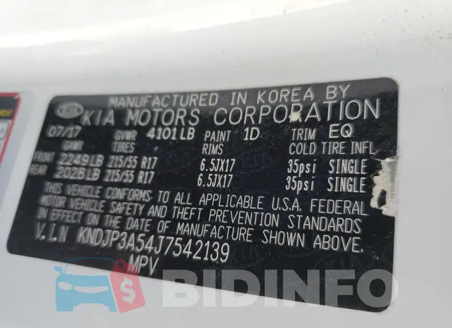 KNDJP3A54J7542139 Photo# 12
